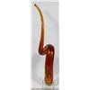 Image 1 : TALL RED TWISTED BLOWN ART GLASS