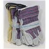 Image 1 : 5 PAIRS LEATHER WORK GLOVES