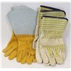 Image 1 : 6 LEFT HANDED LEATHER WORK GLOVES