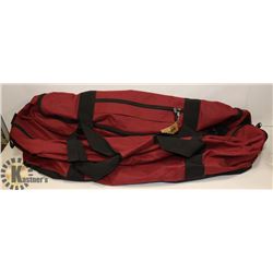 NEW LARGE BURGUNDY DUFFLE BAG.