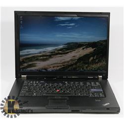 LENOVO T SERIES WIN 7 PRO LAPTOP WITH AC ADAPTOR