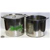 Image 1 : GROUP OF 2 STAINLESS STEEL 20QT STOCK POTS