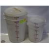 Image 1 : LOT OF TWO 8QT DRY INGREDIENT BINS W/ LIDS & TWO