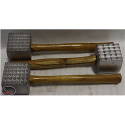 NEW MEAT MALLET TENDERIZERS - LOT OF 3