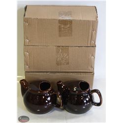 NEW TEAPOT 2 CUP - BROWN - LOT OF 6