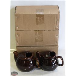 NEW TEAPOT 2 CUP - BROWN - LOT OF 6