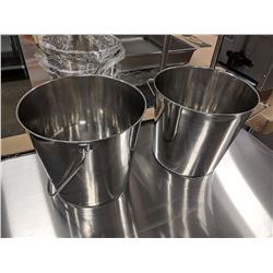 13QT STAINLESS STEEL UTILITY PAILS - LOT OF 2