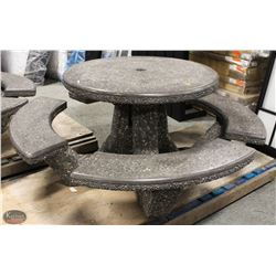 OUTDOOR PATIO ROUND CONCRETE TABLE