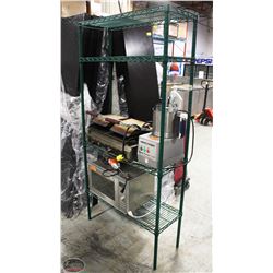 BAILIFF SEIZURE! GREEN 3FT METRO RACK.