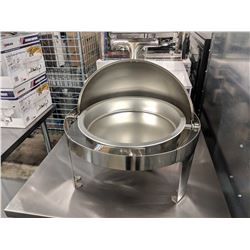5.6L ROUND STAINLESS ROLL TOP CHAFER / FIXED LEGS
