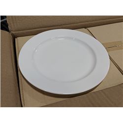8-1/4" WHITE PORCELAIN PLATES, LOT OF 24