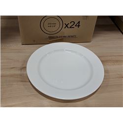 8-1/4" WHITE PORCELAIN PLATES, LOT OF 24