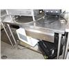 Image 1 : 4FT STAINLESS CORNER PREP TABLE W/ DRAWER &