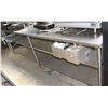 Image 1 : 10FT STAINLESS STEEL PREP TABLE W/ BACKSPLASH &