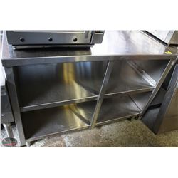 4FT STAINLESS STEEL PREP TABLE W/ 2 UNDER SHELVES