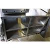 Image 1 : 4FT STAINLESS STEEL PREP TABLE W/ 2 UNDER SHELVES