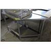 Image 1 : ANGLED STAINLESS STEEL PREP TABLE W/ UNDER SHELF
