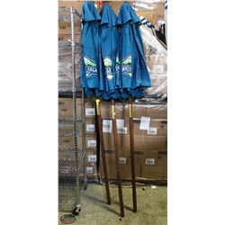 LOT OF 3 GRANVILLE ISLAND BREWING PATIO UMBRELLAS