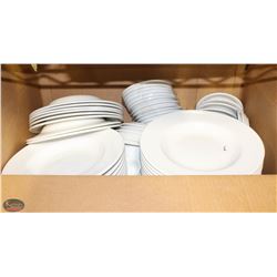 BAILIFF SEIZURE! LARGE BOX OF DISHES.