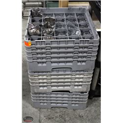 BAILIFF SEIZURE! 3 DISH RACKS WITH CONTENTS.