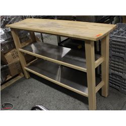 BAILIFF SEIZURE! WOOD & STAINLESS STEEL SHELF.