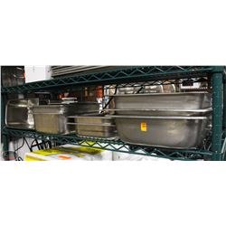 LOT OF 11 ASSORTED SIZE S/S FOOD INSERTS