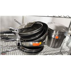 BAILIFF SEIZURE! LARGE LOT OF FRYING PANS.