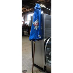 BLUE SMIRNOFF ICE UMBRELLA.