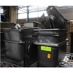 LOT OF ASSORTED SIZE STAINLESS STEEL INSERTS