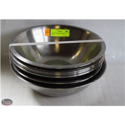 LOT OF 10 STAINLESS STEEL 11" BOWLS