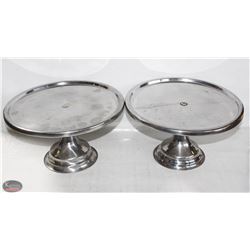 GROUP OF 2 STAINLESS STEEL 12" PIZZA SERVER STANDS
