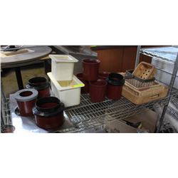 SHELF CONTENTS: 2 INSULATED INSERTS, 8 CAMBRO