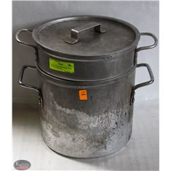 VOLLRATH DOUBLE BOILER POTS 11& 10 LIT WITH LID
