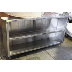 ANGLED STAINLESS STEEL SHELF.