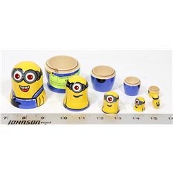 HANDPAINTED STACKING DOLLS WOOD MINIONS