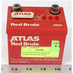 ATLAS RED BRUTE DEALERS SAMPLE RADIO BATTERY
