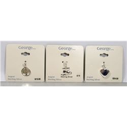 LOT OF STERLING SILVER JEWELLERY.