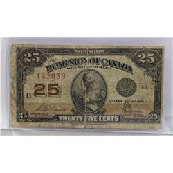 1923 CANADIAN SHINPLASTER IN DISPLAY