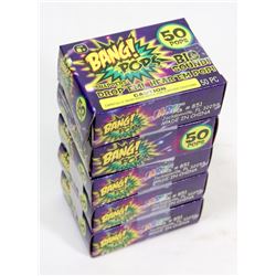 5 BOX'S OF BANG POPS! / 50 PER BOX / THROW EM OR