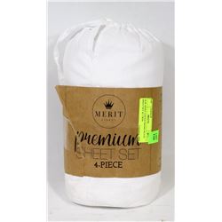 NEW MERIT LINENS PREMIUM 4-PC SHEET SET SZ TWIN