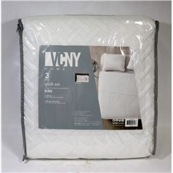 NEW VCNY HOME 3 PC KING SIZE QUILT SET