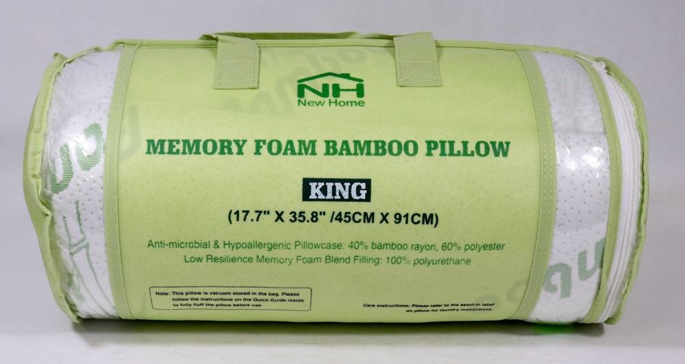 NEW KING SIZE MEMORY FOAM BAMBOO PILLOW