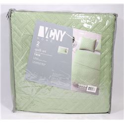 NEW VCNY 2-PC QUILT SET SZ TWIN