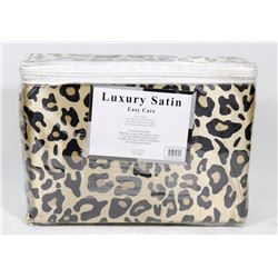 NEW LUXURY SATIN QUEEN SIZE 4 PC SHEET SET