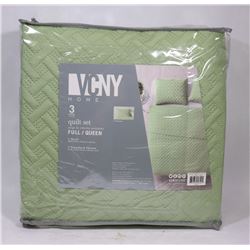 NEW 3 PC QUEEN/FULL SIZE QUILT SET