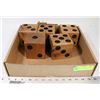Image 1 : LOT OF WOODEN DICE.