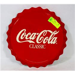 COLLECTORS METAL 13" COCA COLA BOTTLE CAP