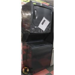 GE UNITIZED SPACEMAKER WASHER AND ELECTRIC DRYER.