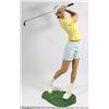 Image 1 : LADY IN YELLOW PLAYING GOLF STATUE
