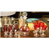 Image 1 : 12PC CRANBERRY GLASS DECANTER SET